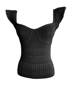Donna Corset Top In Black