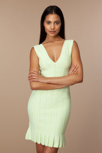 Valentina Dress in Lemon Jade