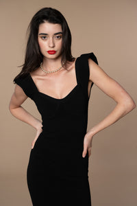 Marlowe Column Dress in Black